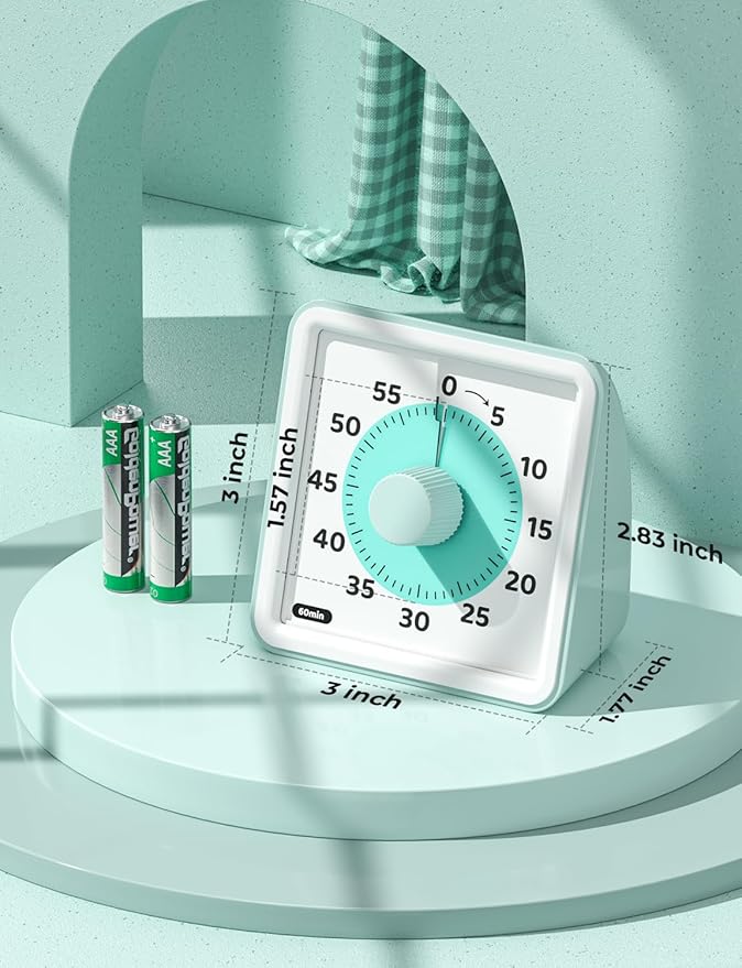 LIORQUE Visual Timer for Kids, 60-Minute Countdown Timers for Classroom Office - Image 7