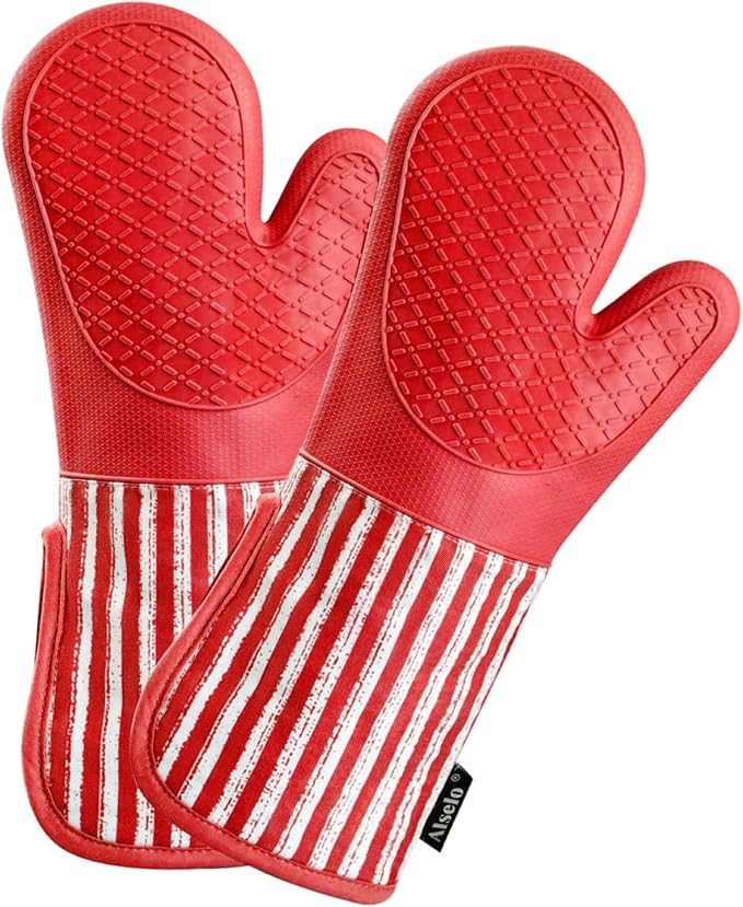 Alselo Silicone Oven Mitts Heat Resistant 932℉ by Alselo-Enjoyahealthylife