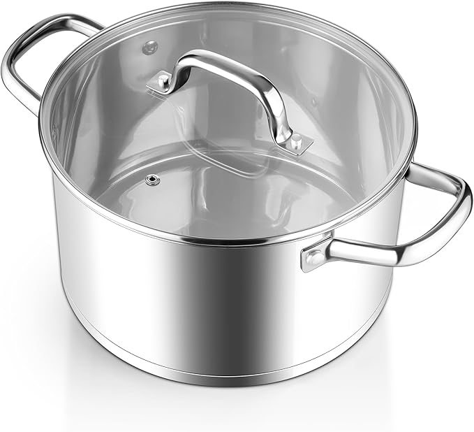 Stainless Steel Stock Pot 4 Quart, Homikit Induction Stockpot by Homikit