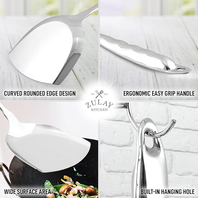 Zulay Kitchen Stainless Steel Wok Spatula - Image 5