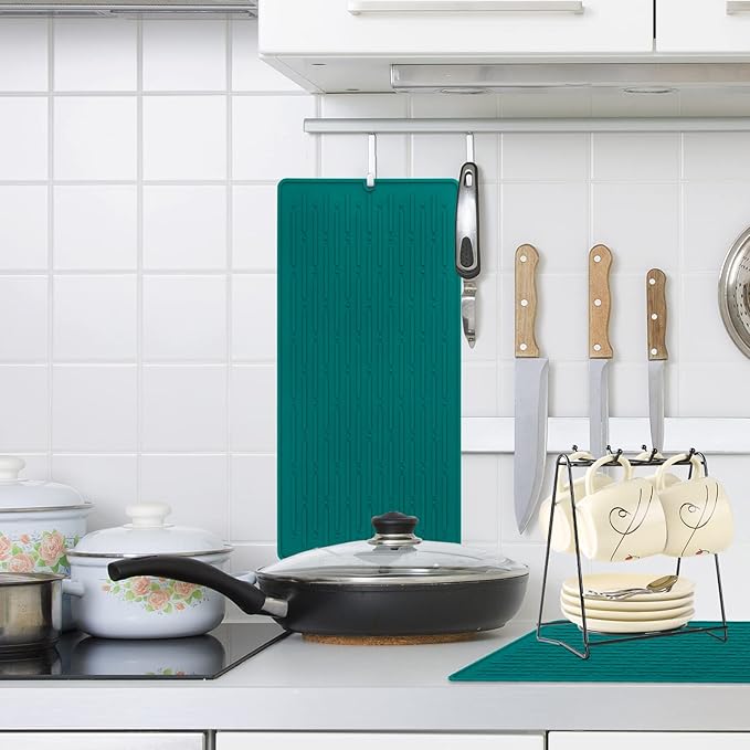 GeeRic Dish Drying Mats, Heat-resistant Silicone Mat - Image 7