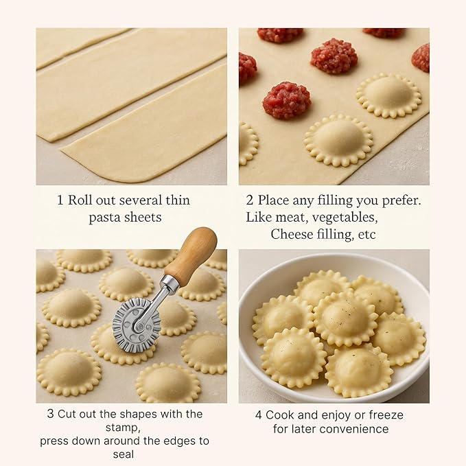 Pastry and Pasta Wheel 1.9 inch – Dough Crimper Ravioli Dumpling Pierogi Cutter - Image 8