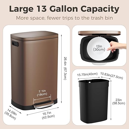 ELPHECO LPHECO Kitchen Trash Can - Image 4