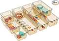WOWBOX 9 Pack Clear Drawer Organizer Set, Acrylic Drawer Storage Trays by WOWBOX