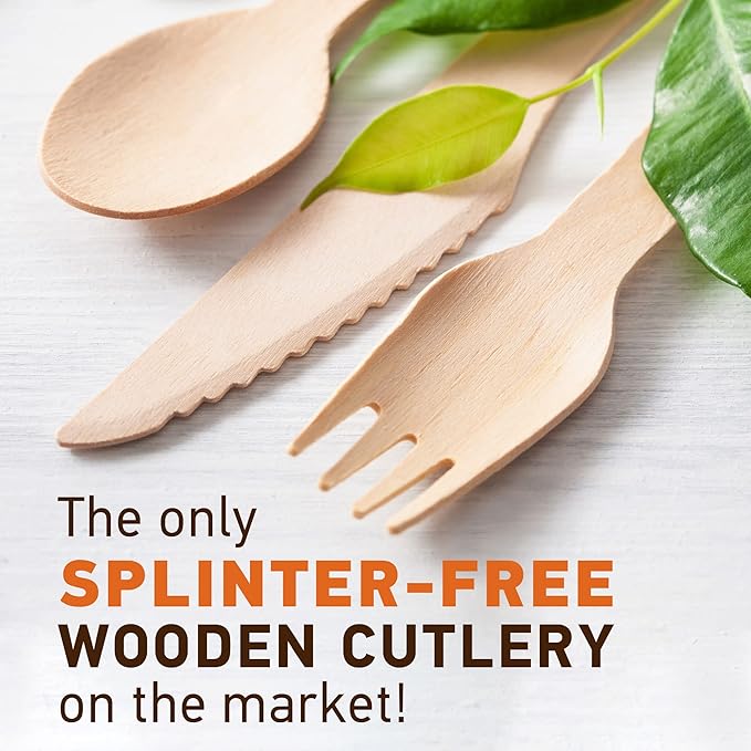 Weemium Disposable Wooden Cutlery Set - Image 3