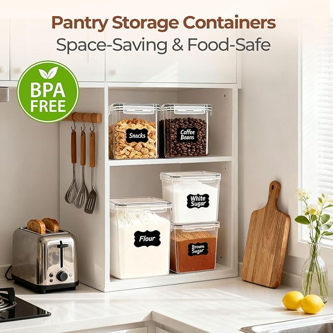 ComSaf Flour Sugar Storage Containers Set of 3, Large Airtight Food Storage - Image 5