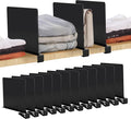 JOY DECOR 12 Pack Acrylic Matte Black Shelf Dividers by JOY+DECOR