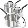 MICHELANGELO Tri-Ply Stainless Steel Saucepan by Michelangelo