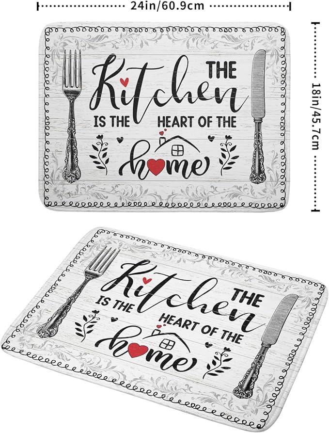 White Kitchen Dish Drying Mat 18x24 Inch Knife Fork Dish Drainer Rack Mats - Image 2