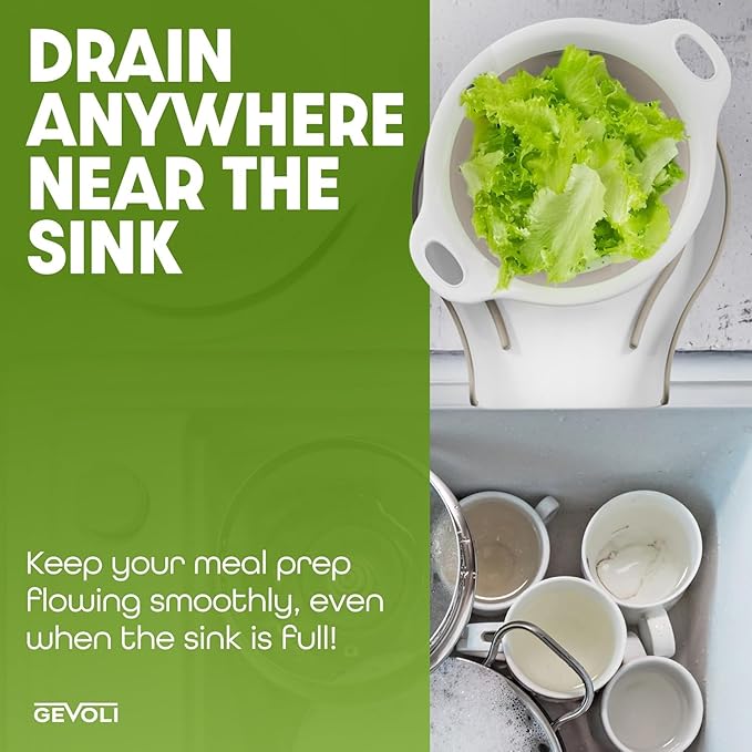 Gevoli 2-in-1 Large Collapsible Colander - Image 3
