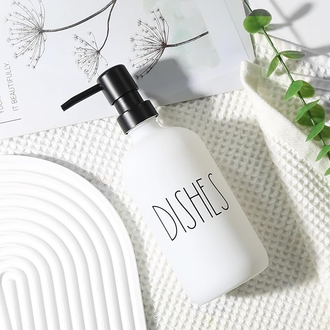 VIMERPA Dish Soap Dispenser, Matte White Soap Dispenser - Image 5
