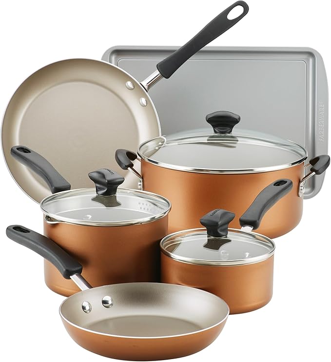 Farberware Cookstart DiamondMax Nonstick Cookware/Pots and Pans Set, Dishwasher by Farberware