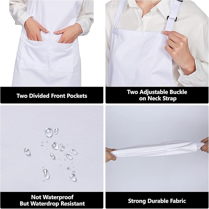 Jubatus 4 Pack 100% Cotton Aprons - Image 5