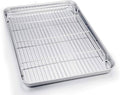 TeamFar Baking Sheet with Cooling Rack, Stainless Steel Half Size Cookie Sheet by TeamFar