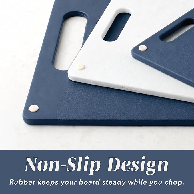 COOK WITH COLOR Non-Slip Cutting Board Set – Kitchen Essentials with Easy Grip - Image 3