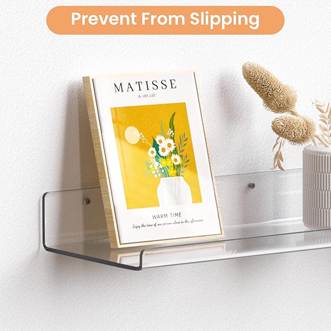 upsimples 2 Pack 35.5x5.5 Inches Acrylic Shelves - Image 7
