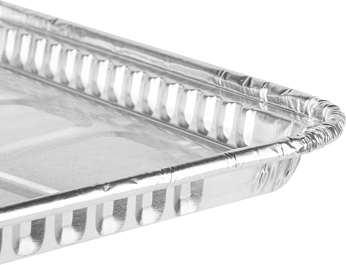 1/4 Size Cookie Sheet Baking Cake Pans l 12.8” x 8.9” Disposable Aluminum Foil - Image 3