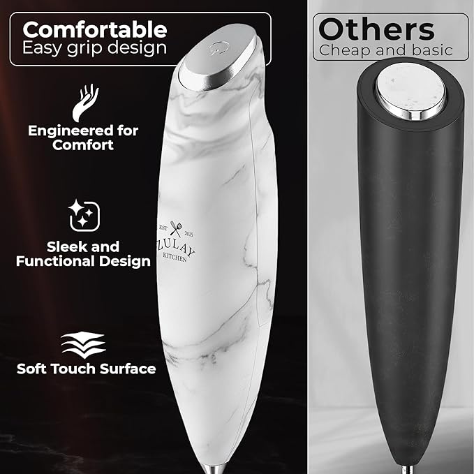 Zulay Kitchen Patented Tornado Triple Whisk Milk Frother - Image 4