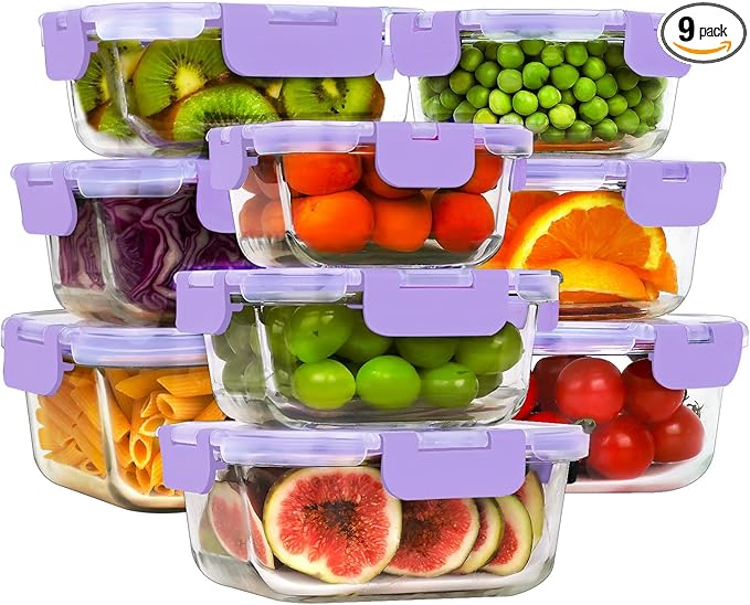 HOMBERKING Glass Food Storage Containers by HOMBERKING