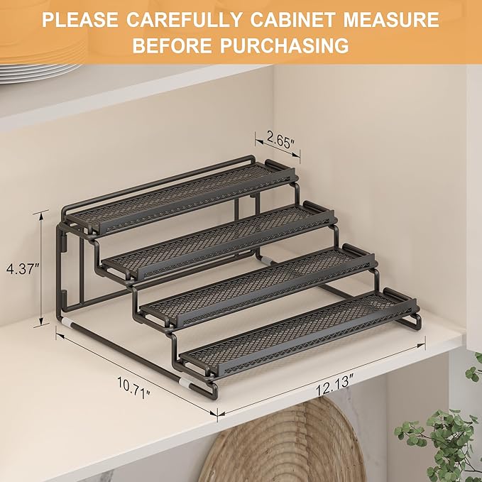 4 Tier Spice Rack Organizer for Cabinet - Image 6