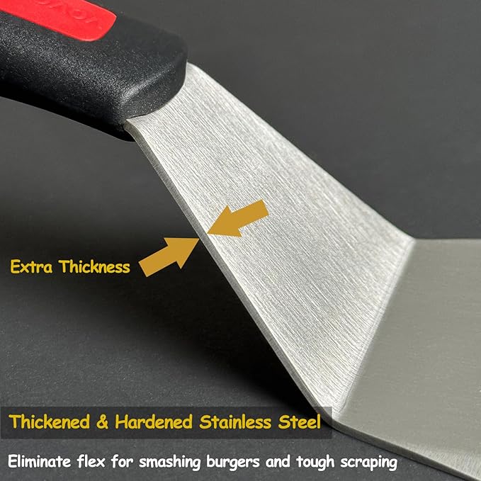 Professional Metal Spatula for Cast Iron Skillets and Flat Top Grills, Full - Image 3
