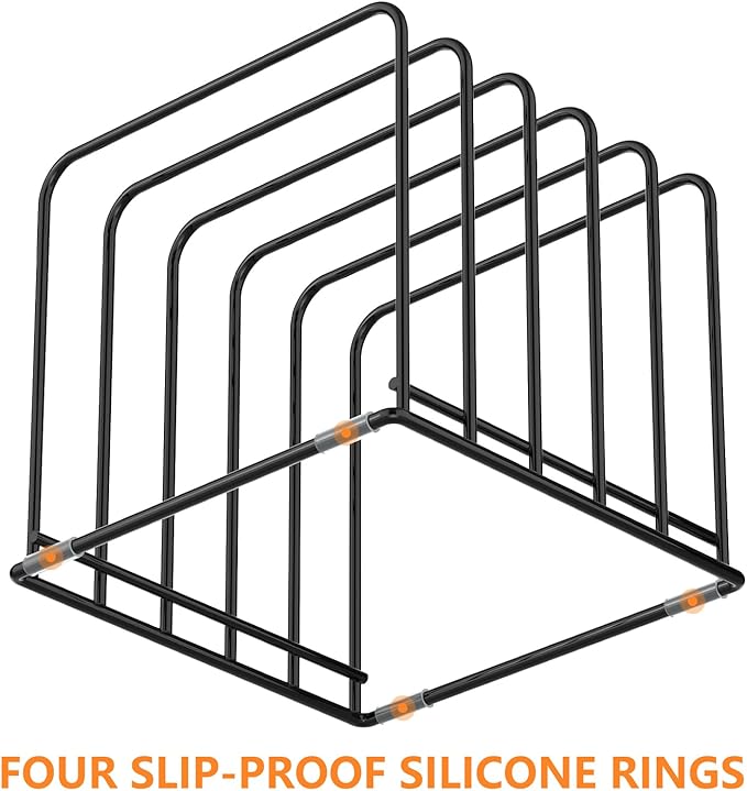 KORRTFID Kitchen Cabinet Organizer, Steel Cookware Holder, Divided Holder - Image 4