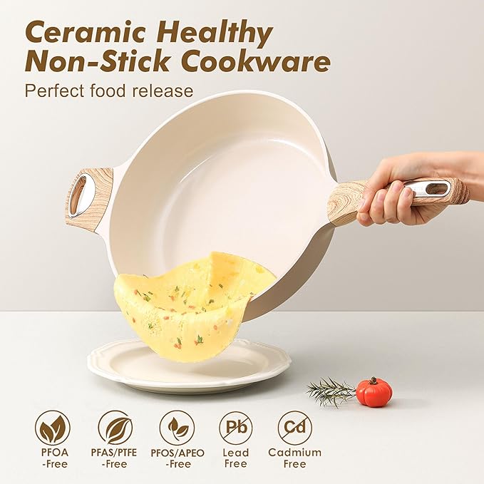 SENSARTE Ceramic Nonstick Frying Pan Skillet - Image 2