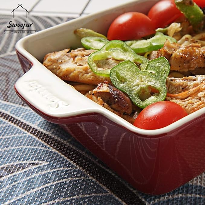 Sweejar Ceramic Bakeware Set, Rectangular Baking Dish - Image 4