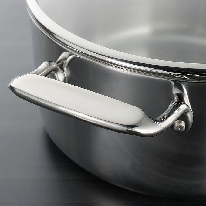 Tramontina Tri-Ply Clad Stainless Steel 6-Quart Saute Pan - Image 6
