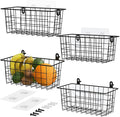 MaraFansie Hanging Wire Baskets Kitchen Storage Basket Adhesive and Screws by MakeStorageMoreFun