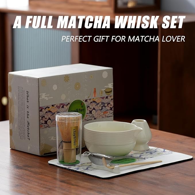 Clay&Fire Matcha Whisk Set, Ceramic Matcha Set, Matcha Bowl - Image 7