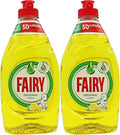 Fairy Original Lemon Washing Up Liquid | Pack of 2 x 320 ml | Dishes Grease Cleaner