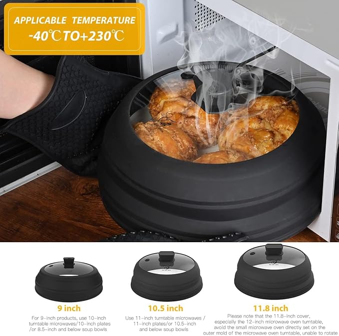 Microwave Splatter Cover Glass Guard Lid - Image 2