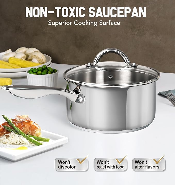 MICHELANGELO Stainless Steel Saucepan - Image 6