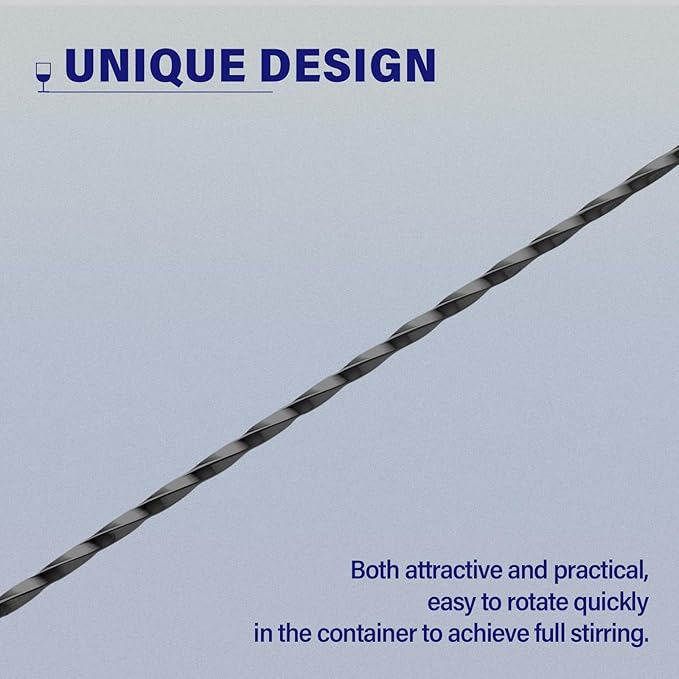 BRIOUT 2 Pcs Bar Spoon, 12 Inches Long Handle Drink Stirrer, Stainless Steel - Image 4