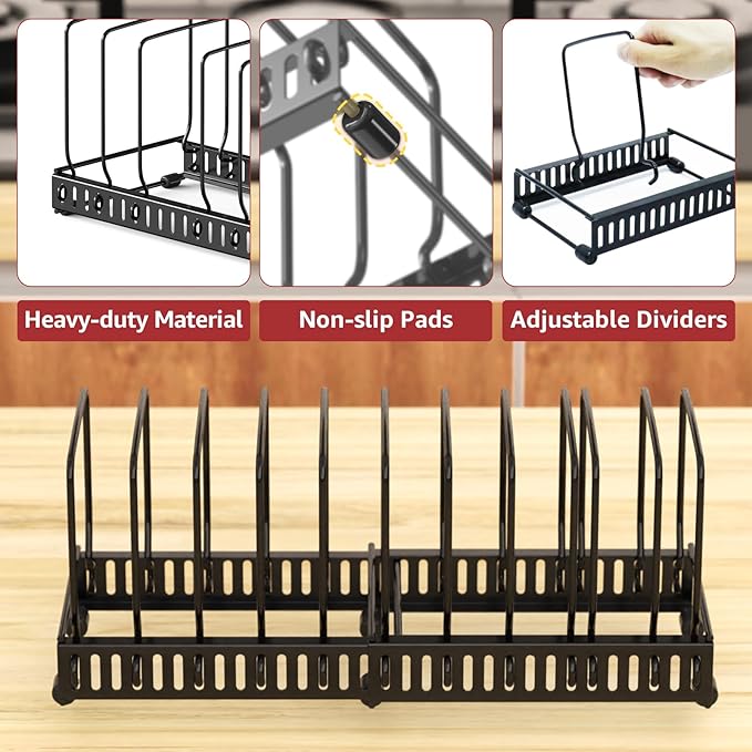 HzTinT 2PACK Cutting Board Organizer, Adjustable Divider Cutting Board Holder - Image 4