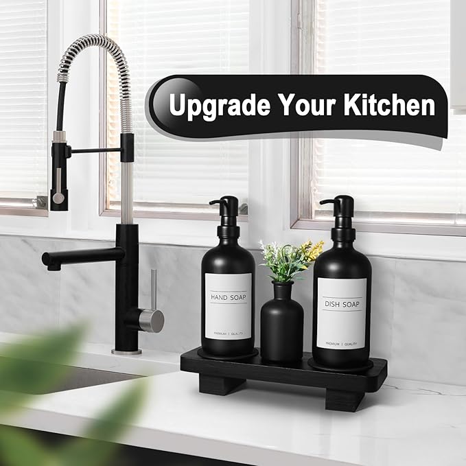 Dish Soap Dispenser for Kitchen, Kitchen Soap Dispenser Set - Image 5