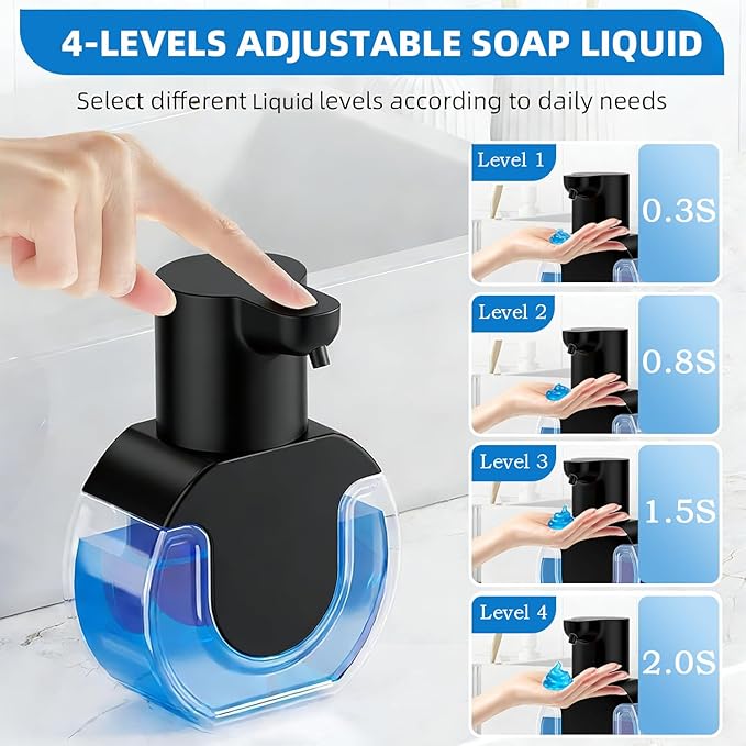 2Pack Automatic Soap Dispenser Touchless, Rechargeable Liquid Soap Dispenser - Image 3