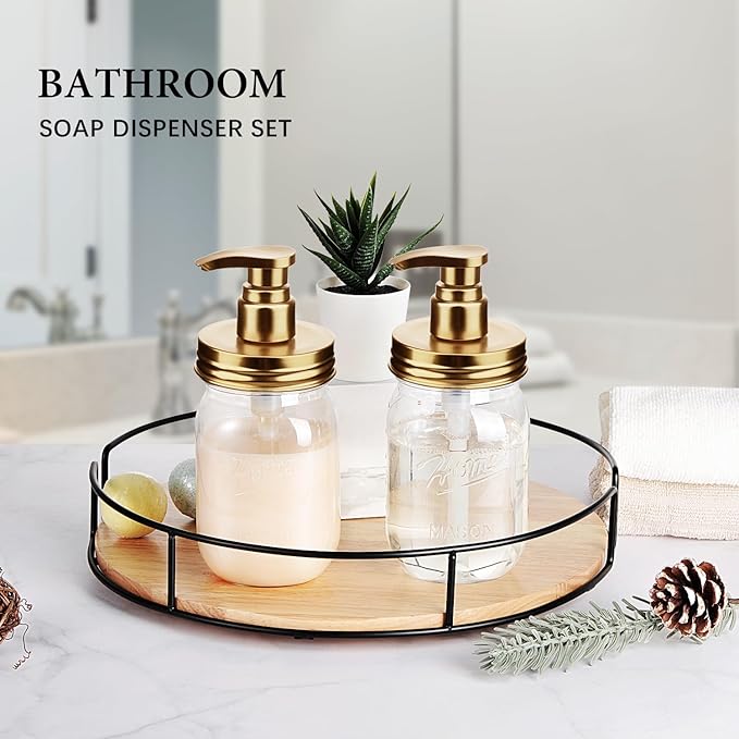 Amolliar Plastic Mason Jar Soap Dispenser - Image 3