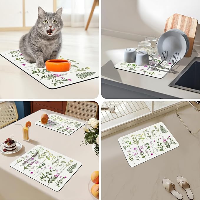 Bloss Kitchen Mat, Coffee Mat 12"x19", Coffee Bar/Maker Mat, Kitchen Counter - Image 4