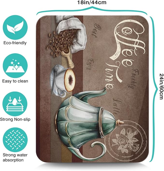 Coffee Mat 24inx18in, Coffee Bar Mat - Image 5