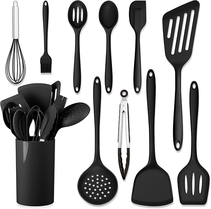 HaWare 11 PCS Silicone Cooking Utensils Set, Heat Resistant Kitchen Utensils by HaWare