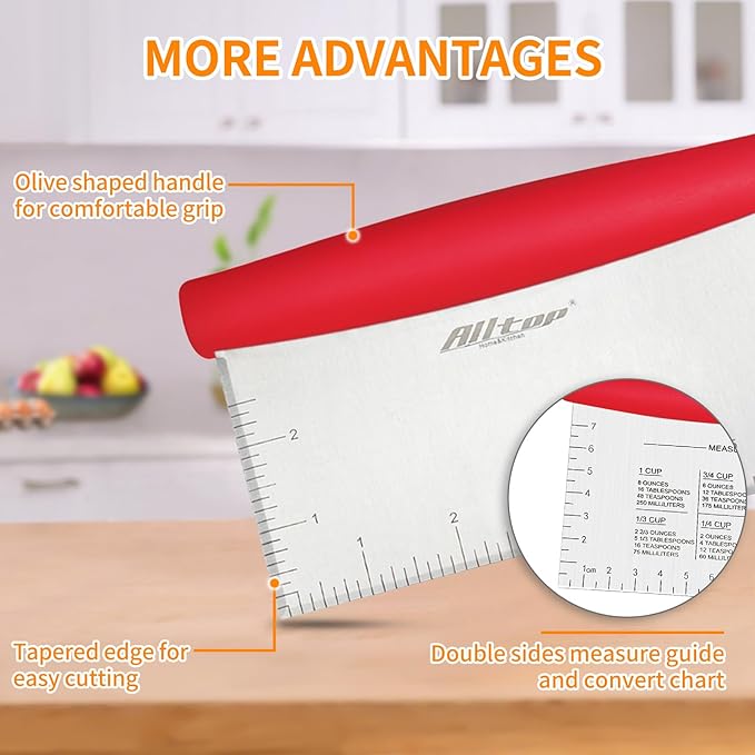 ALLTOP Bench Scraper & Chopper for Kitchen - Image 3