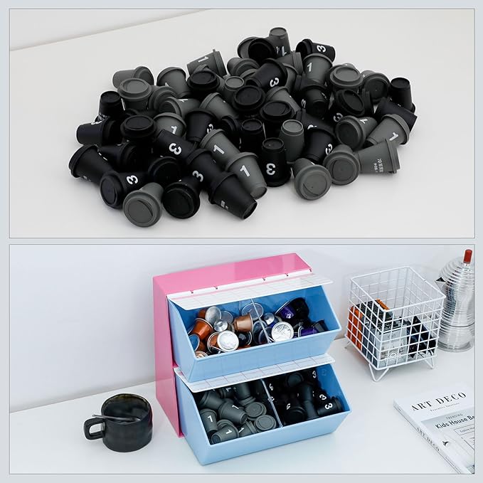 Coffee Bar Organizer with Lid, Vintage Coffee Station Storage Holder - Image 4