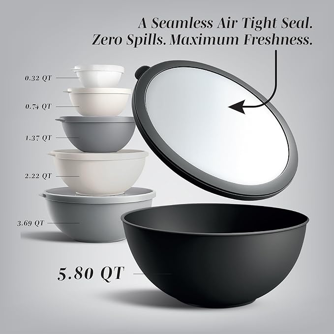 COOK WITH COLOR Mixing Bowls with TPR Lids - Image 2