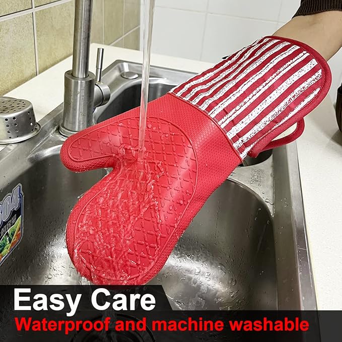 Alselo Silicone Oven Mitts Heat Resistant 932℉ - Image 6