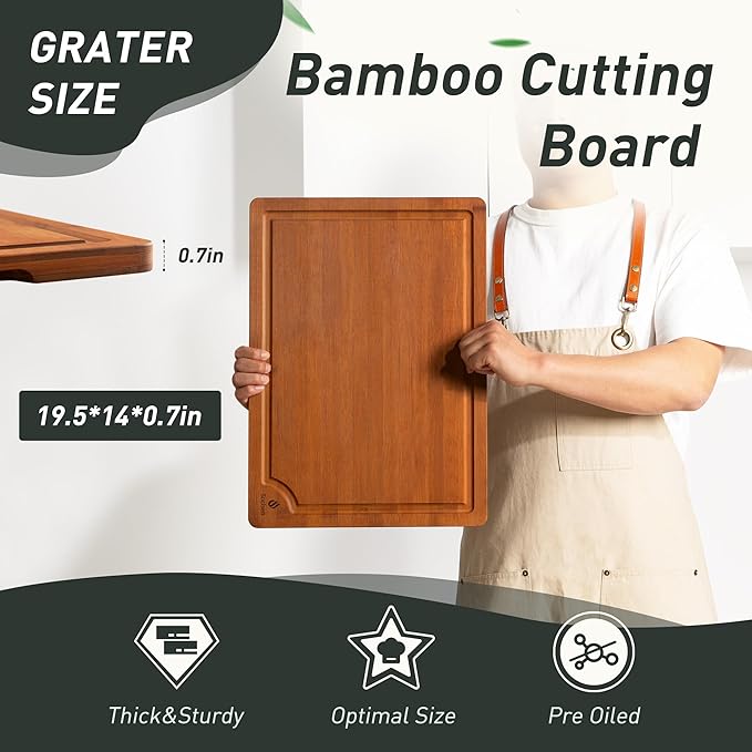 Extra Large Bamboo Cutting Board - Image 2