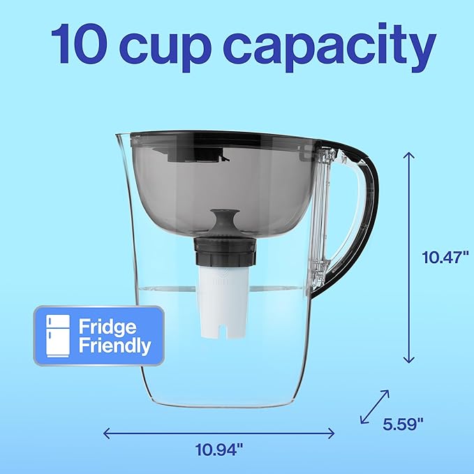 Brita 10 Cup Water Filter Pitcher, Copper and More, Includes 1 Brita Plus Filter - Image 11
