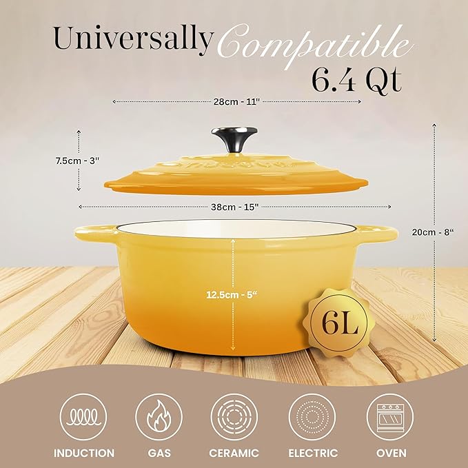 Nuovva Enamelled Cast Iron Dutch Oven Pot - Image 2
