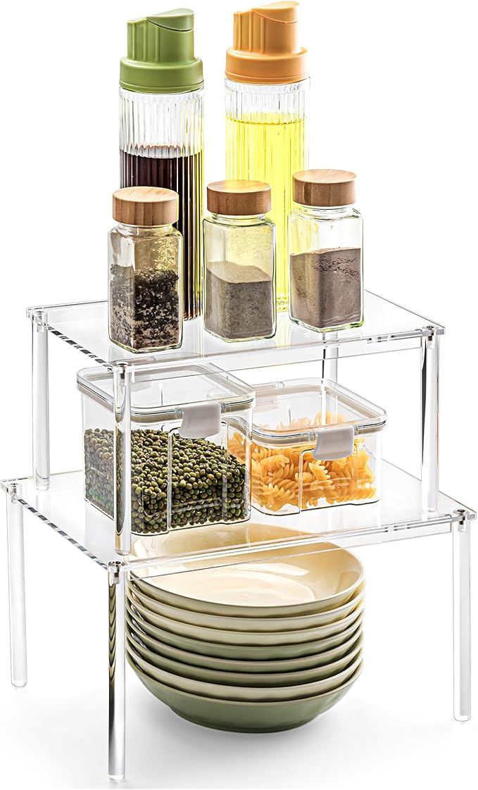 Bobomoment Acrylic Cabinet Organizer, Spice Rack Organizer - Image 9